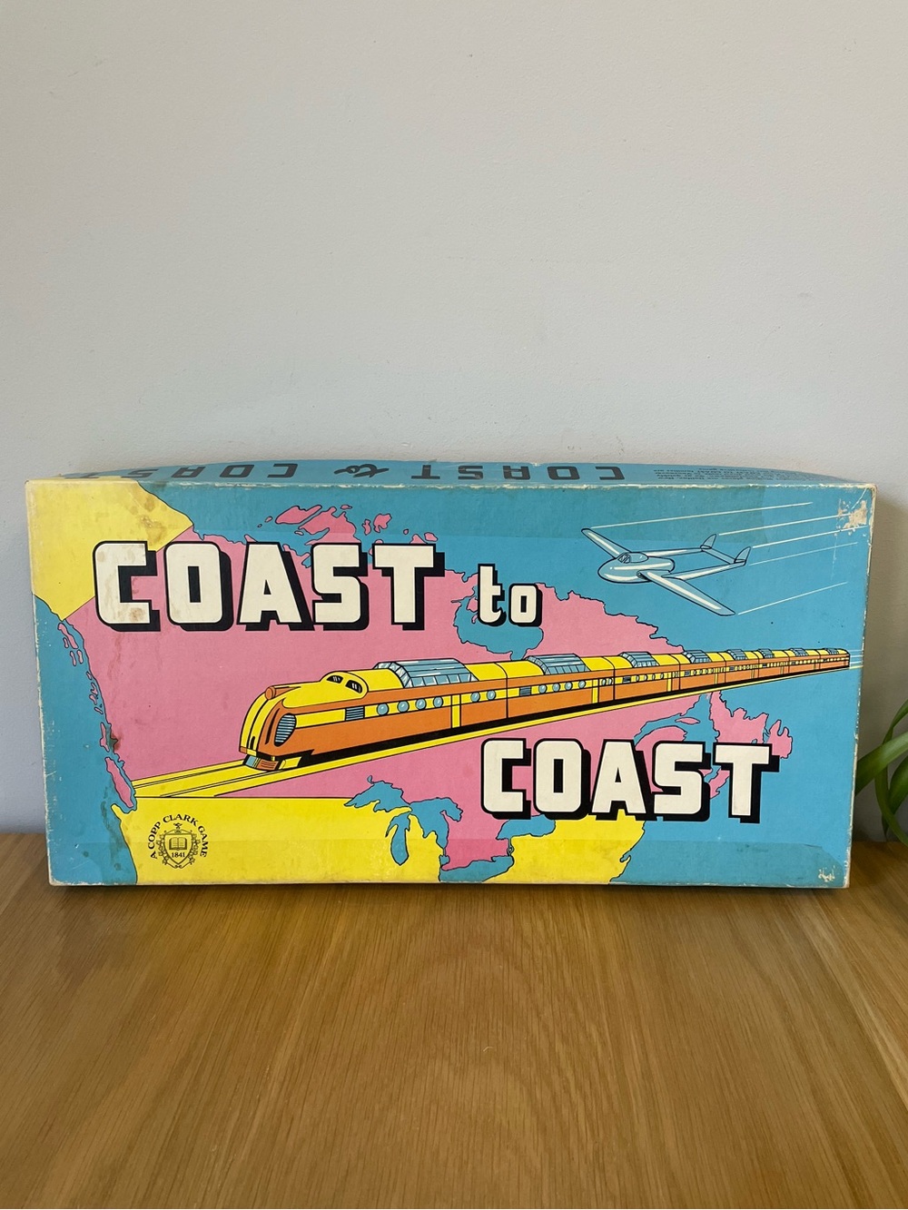 Rare Vintage Mid-Century "Coast to Coast" Board Game Copp Clark 1950s Complete